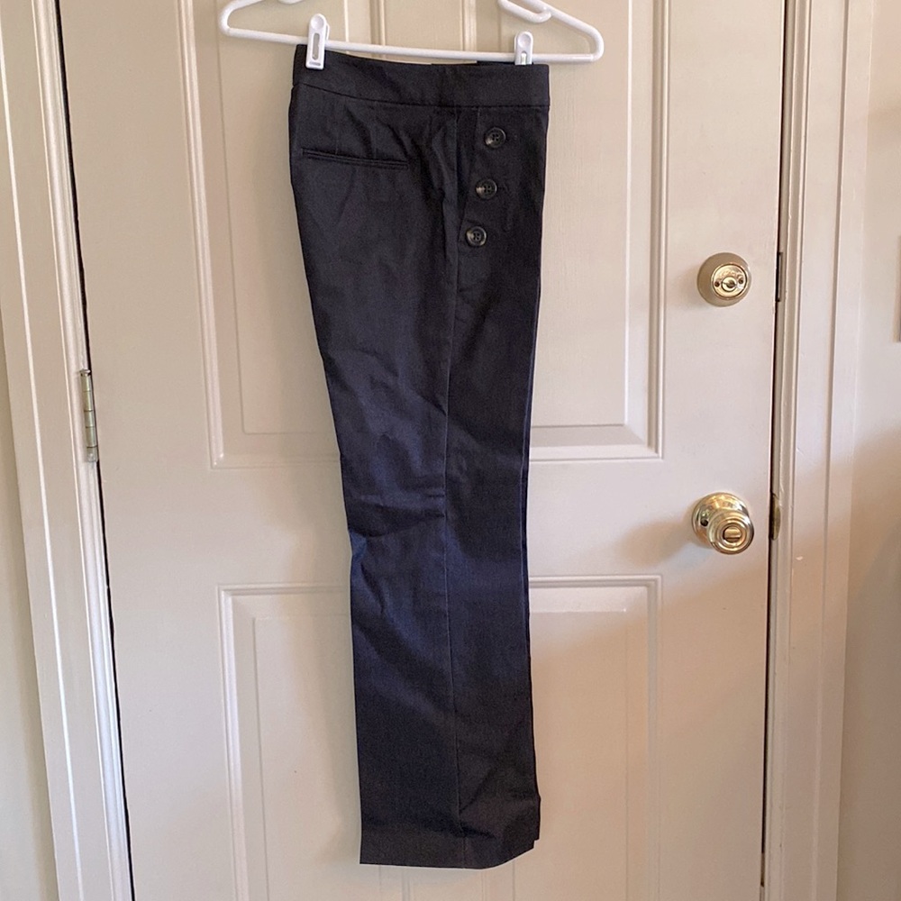 NEW Ann Taylor Black Sailor Flare Pants 00P NWT